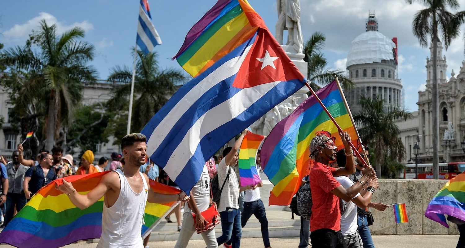 Cuban gay rights activists marched in Havana.Credit...Yamil Lage/Agence France-Presse — Getty Images