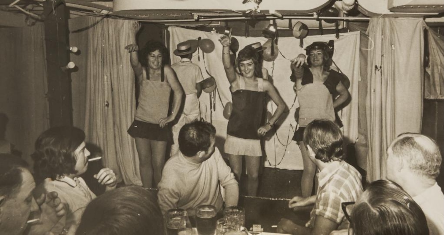 The Secret Gay Language Polari, Shaped Queer Britain Drag show onboard a ship © Michael Rudder
